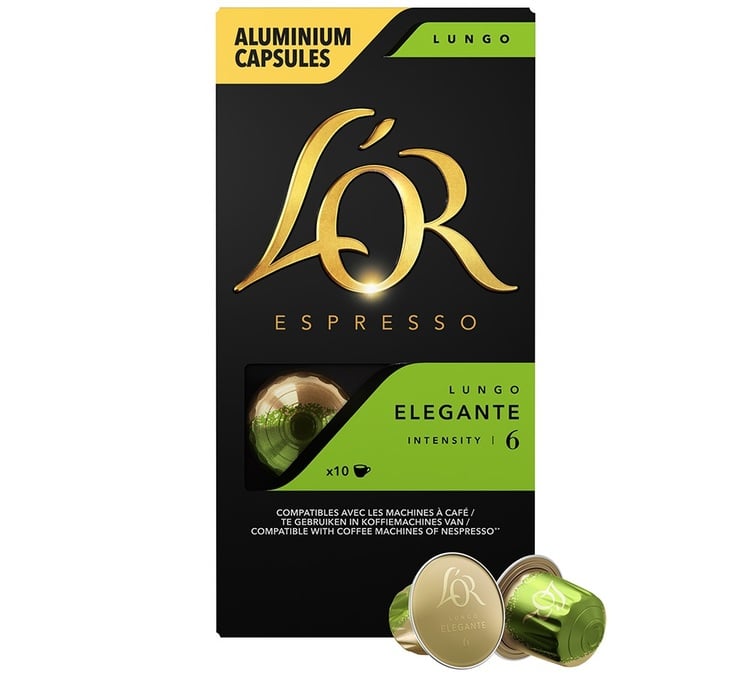 capsule compatibili nespresso lor espresso lungo elegante x 10