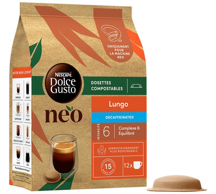 dosettes dolce gusto neo lungo decafeine nescafe dolce gusto x12