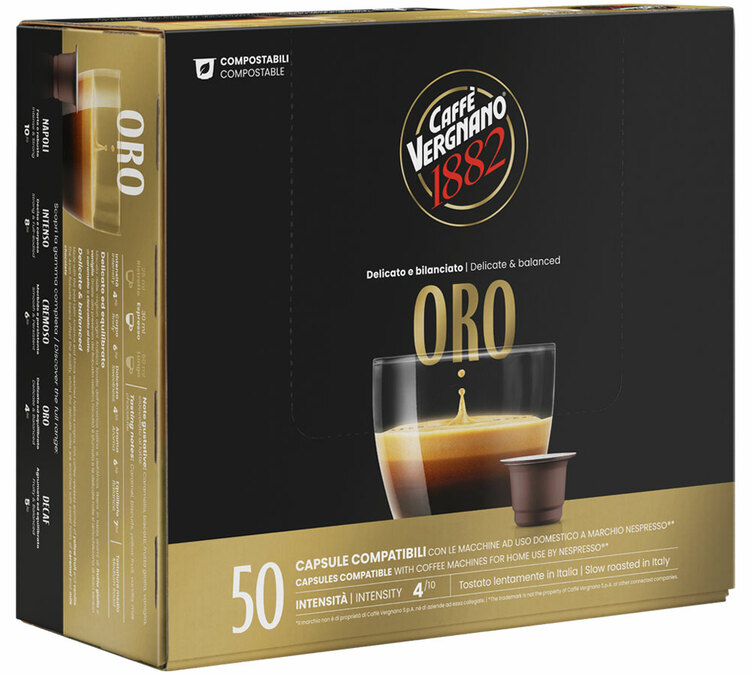 pack of 100 espresso oro capsules