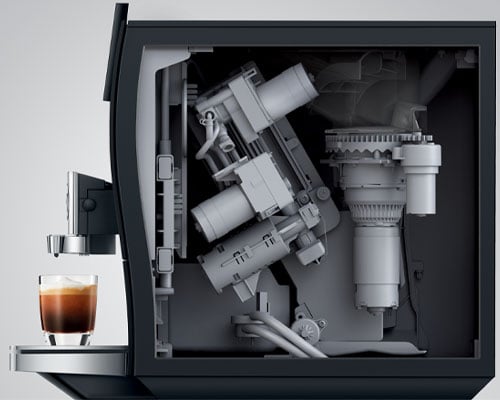 JURA Z10 Obsidian Black ouverte boisson cafe
