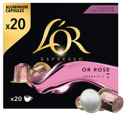 capsules nespresso compatibles lor espresso espresso or rose x20