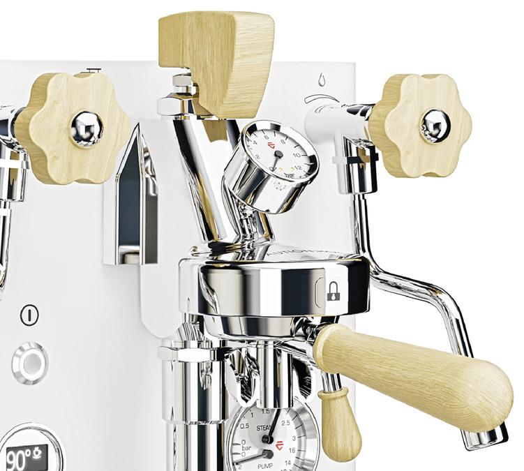 Lelit Bianca e legno chiaro macchina espresso semi professionale