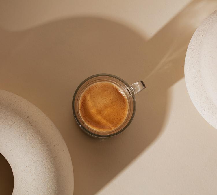 espresso coffee beans with crema