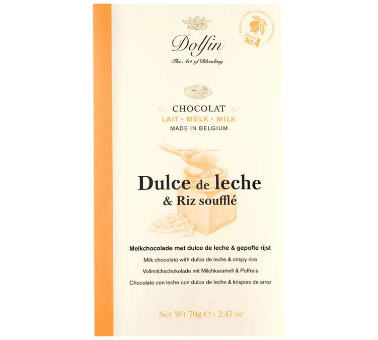 Milk Chocolate Bar with Dulce de Leche and Puffed Rice