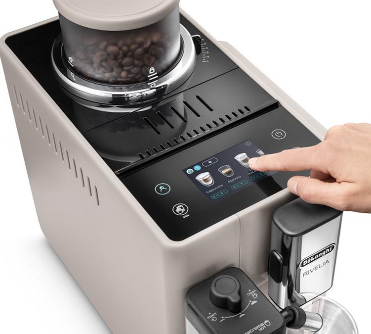 expresso broyeur DeLonghi Rivelia innovation reglage ecran