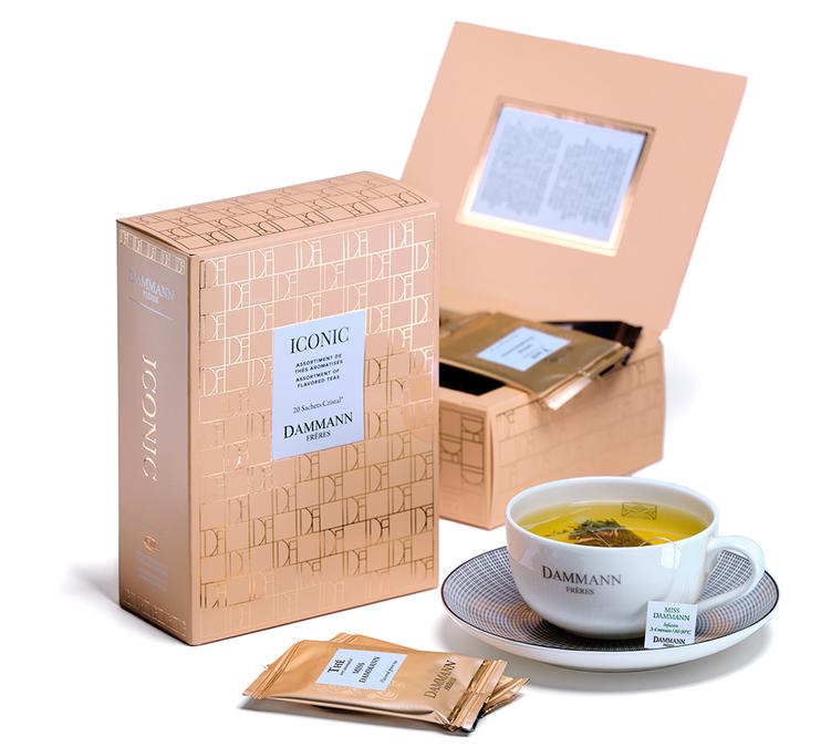 green, white and black tea iconic gift box dammann freres