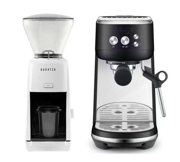 Machine Expresso Sage The Bambino black truffle + Baratza Encore esp blanc
