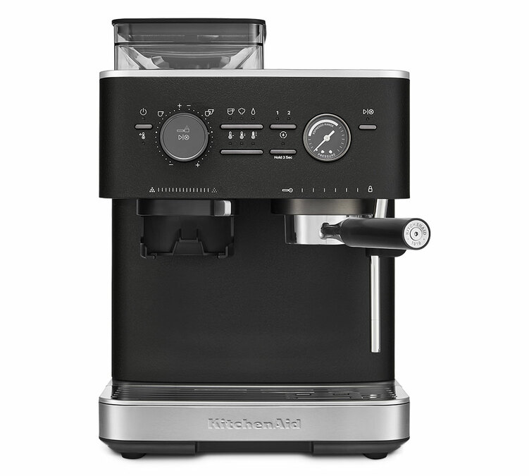 macchina da caffe semi automatica nera kitchenaid