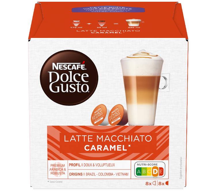 16 cialde latte macchiato caramello nescafe dolce gusto