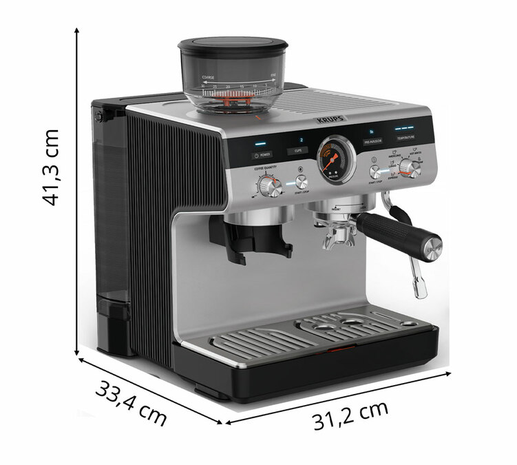 dimensioni macchina krups precision plus