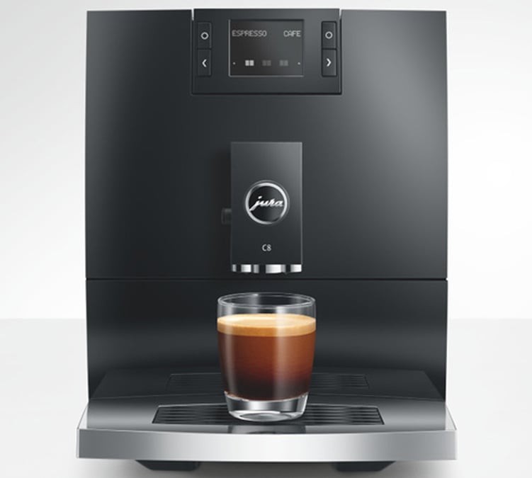 Machine &agrave; caf&eacute; &agrave; grain Jura C8: un design sobre et intemporel