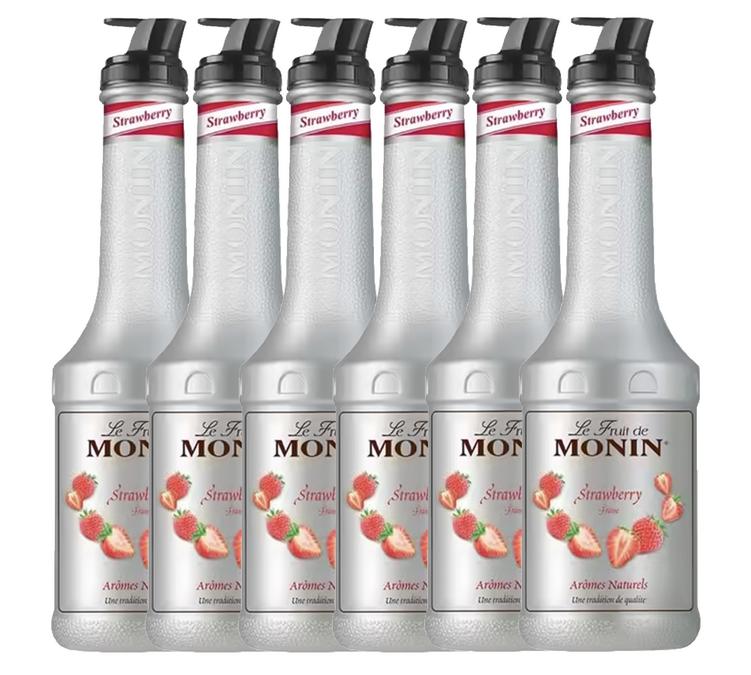 puree de fruit fraise monin lot six bouteilles
