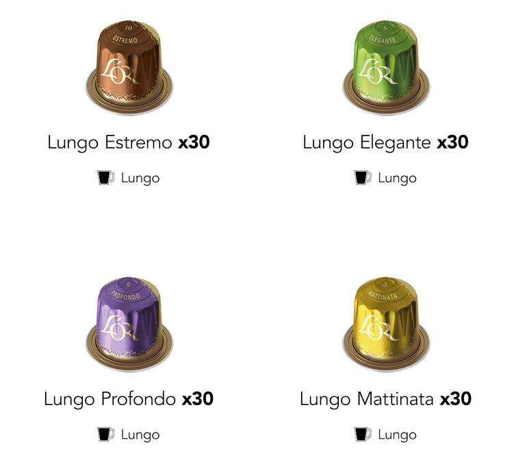 L'OR Espresso Nespresso compatible lungo assortment 4 varieties