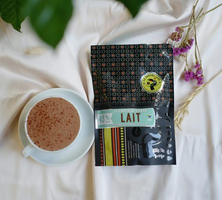 cup of premium milk drinking chocolate