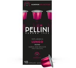 Capsule Pellini Lungo compatibili Nespresso Original 10 capsule in alluminio caff&egrave; italiano 100% Arabica