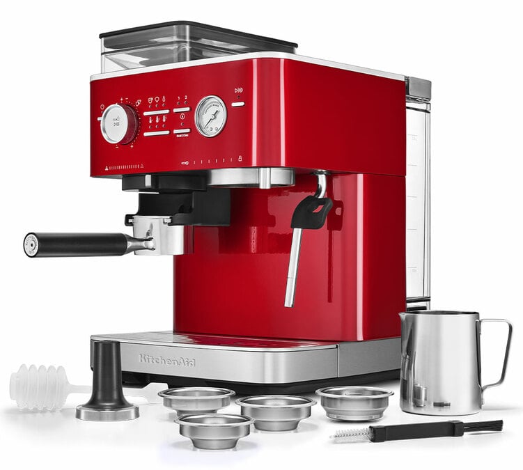 accessori della macchina da caffe espresso kitchenaid rossa