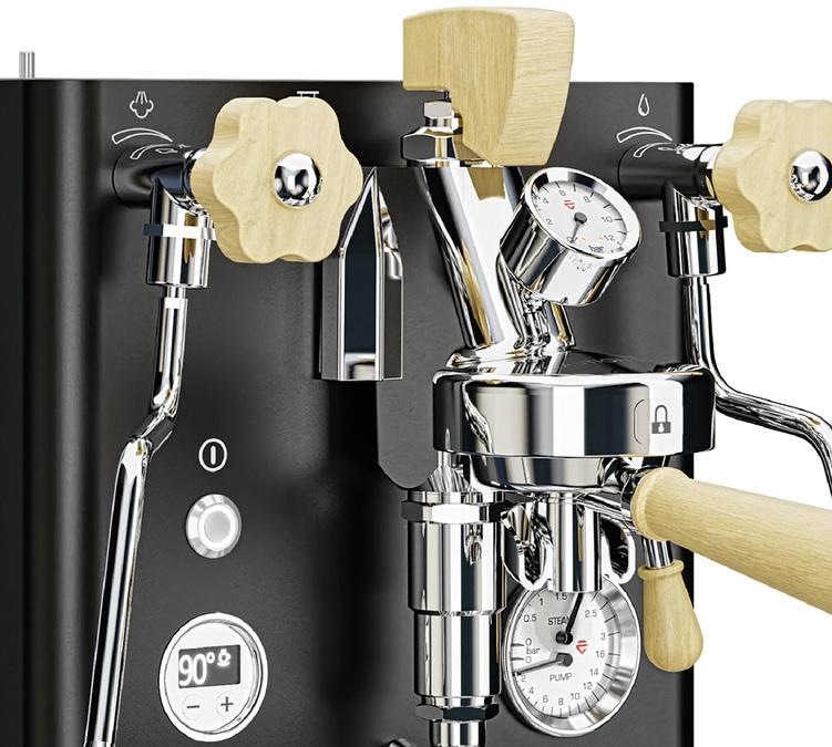 Lelit Bianca nera e legno chiaro macchina espresso semi professionale