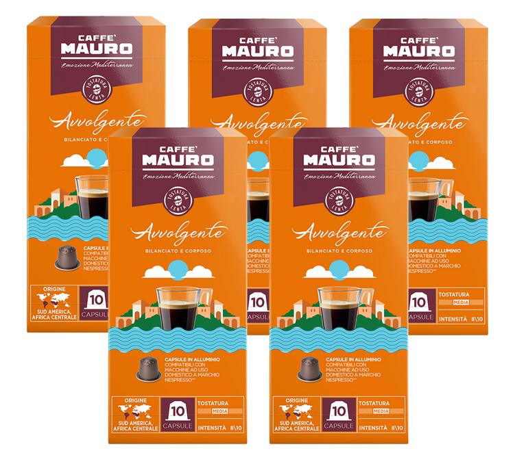 50 nespresso pods avvolgente caffe mauro