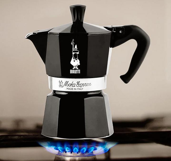 caffettiera moka bialetti 3 tazze nera