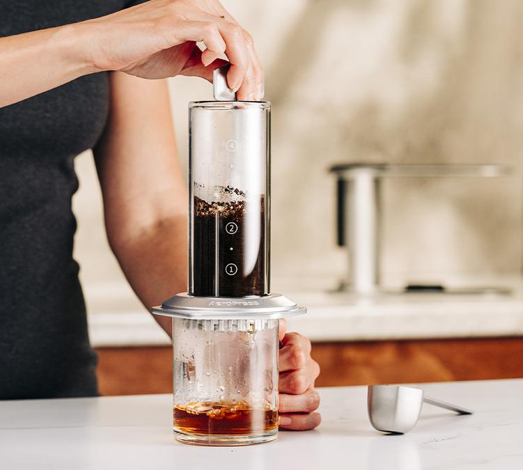 portable coffee maker aeropress premium silver