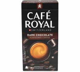 lot de 100 capsules cafe royal chocolat noir compatibles nespresso original