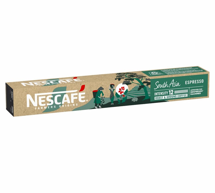 coffee capsules nespresso compatible nescafe farmers origins south asia x10