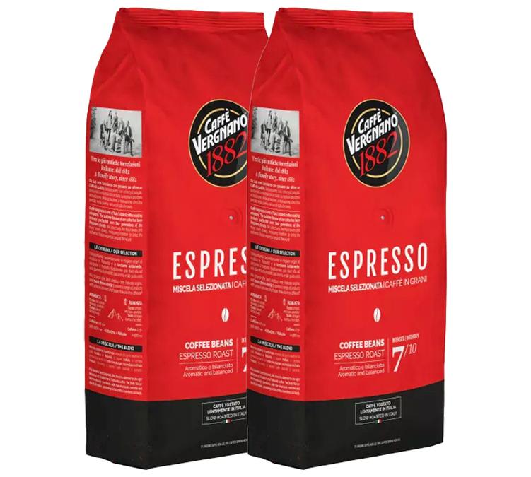 cafe en grain espresso caffe vergnano 2 x 1 kg
