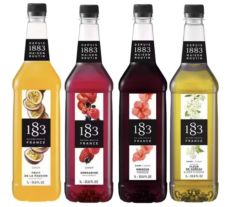 pack sirops fleurs et fruits maison routin quatre litre