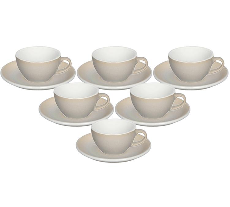 6 tasses et 6 sous tasses 200 ml ivory loveramics