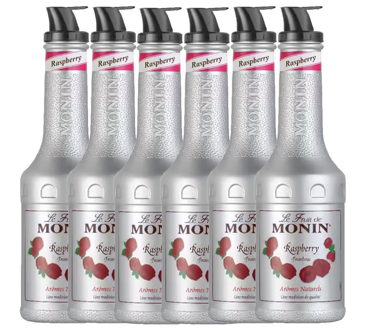 puree de fruit framboise six bouteilles plastiques monin