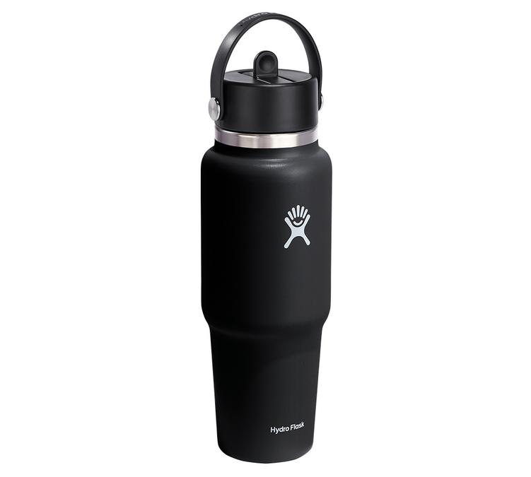 bouteille isotherme noir hydro flask wide flex straw cap