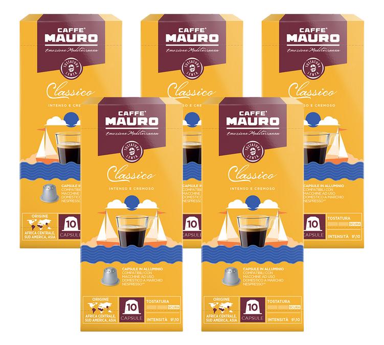 50 nespresso pods classico caffe mauro
