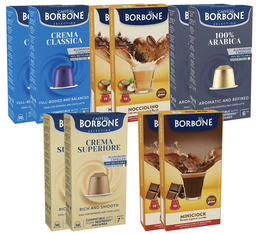 100 capsule per nespresso caffe borbone