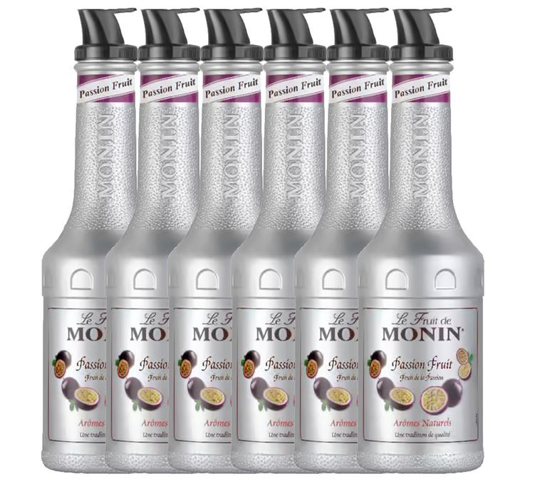 lot de six purees de fruit de la passion monin