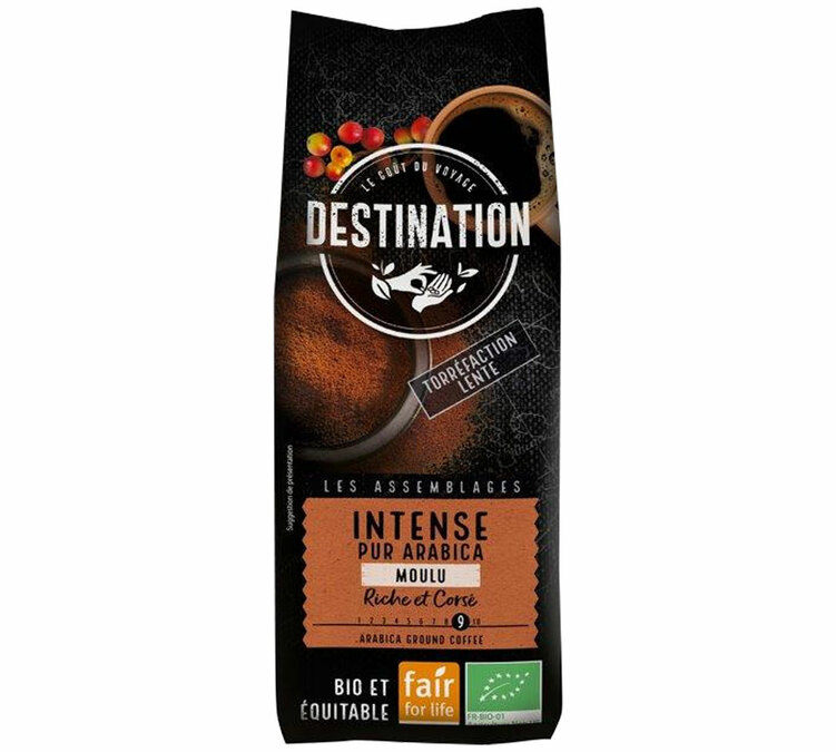 organic ground coffee destination intense 250g