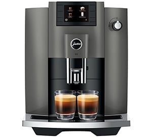 machine a cafe &agrave; grainJura E6 Dark Inox design